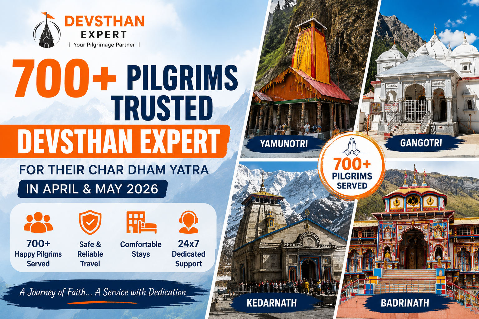 700+ Pilgrims Trusted Devsthan Expert for Their Char Dham Yatra in April & May 2026